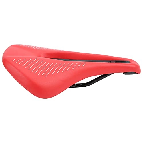 Mountain Bike Seat : Bike Saddle Cushion, Comfortable and Breathable Ergonomic Design Practical and Easy To Ride Bike Cover Waterproof for Mountain Bike(Red and white dots)