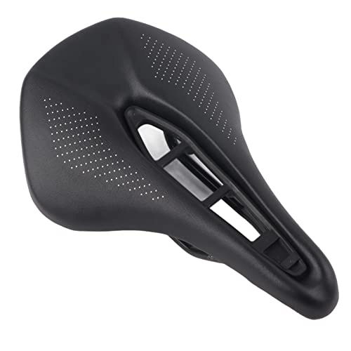 Mountain Bike Seat : Bike Saddle Durable Black PU Leather Bicycle Cycling Seat Cushion Saddle Waterproof Bicycle Saddle Comfortable Bike Saddle Ergonomic Bicycle Saddle for Mountain Road Bike