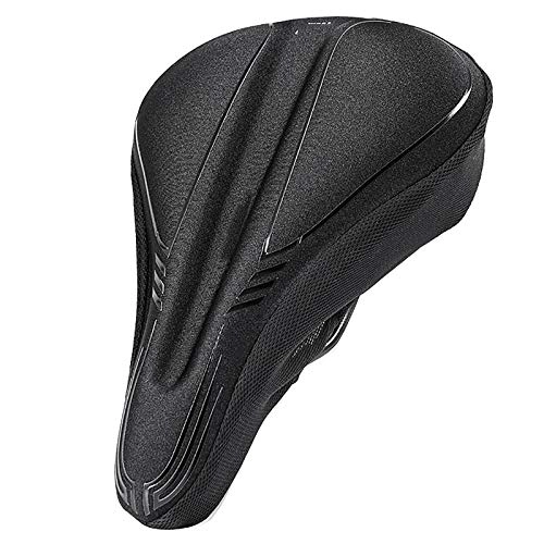 Mountain Bike Seat : Bike Saddle Professional Hollowed Out Bicycle Seat Cushion Thick and Comfortable Memory Foam Seat Cushion for All Seasons Mountain Bike (Color : Black, Size : 29x21cm)