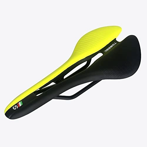 Mountain Bike Seat : Bike Saddle Seat Bicycle Cushions Comfortable Soft Mountain Bike Saddles Cycling Gear Accessories for MTB, Road Bikes, Black yellow