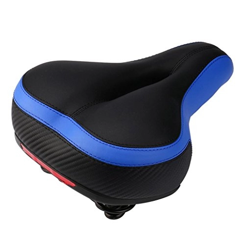 Mountain Bike Seat : Bike Saddle Seat , sunnymi Wide Big Bum Bike Bicycle Cruiser Extra Comfort Sporty Soft Pad Saddle Seat (Blue)