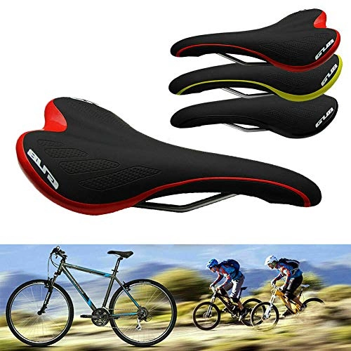 Mountain Bike Seat : Bike Saddles -SUNWAN Mountain Bike Saddles Cycle MTB Bicycle Cushion Sports Soft Cushions Gel Pad Seat (Red)