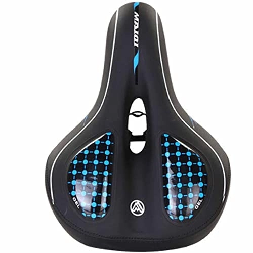 Mountain Bike Seat : Bike Seat, Bicycle Seat with the Shockproof Cushion, Gel Bike Seat Bicycle Saddle for Road Mountain Bike, Exercise Bikes, Spinning Bike, Hybrid Bike, Blue, A