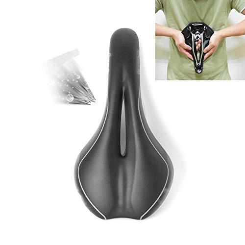 Mountain Bike Seat : Bike Seat Comfort, Bicycle Saddles For Men Waterproof Hollow Breathable Design, Fit Most Bikes, Mountain Or City, Black-26.7x14.2cm