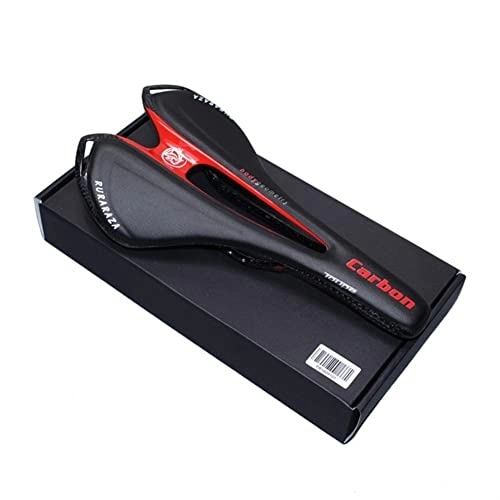 Mountain Bike Seat : Bike Seat Full Carbon Fiber Road Mountain Bike Saddle / Carbon Fiber Saddle / Seat Bag Handle / Fork / Leader / Cup Frame 95G Bike Saddle (Color : Red)