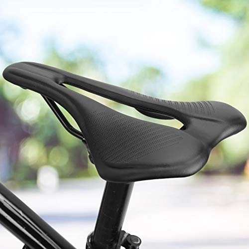 Mountain Bike Seat : Bike Seat, Hollow Saddle Breathable Microfiber Leather Bike Seat Cushion for Men Women Mountain Road Bikes Cycling Bike Seat Cover 10.2x5.8x2.3in