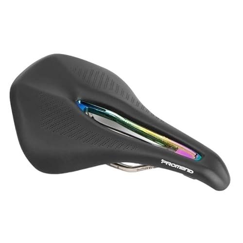 Mountain Bike Seat : Bike Seat MTB Bicycle Seat Saddle Hollow Mountain Bike Road Bike Racing Saddles PU Ultralight Breathable Soft Seat Cushion Bike Saddle (Color : Colorful)