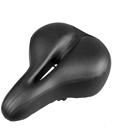 Mountain Bike Seat : Bike Seat Saddles MTB Bicycle Saddle Soft Thicken Wide Mountain Road Bike Saddle Cycling Seat Pad + Rear Cycling Light Bicycle Accessories (Color : 1, Size : Saddle)