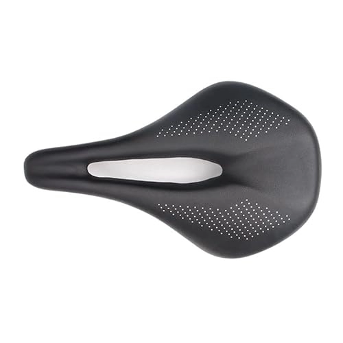 Mountain Bike Seat : Bike Seat Ultralight Carbon Fiber Saddle Road Mtb Mountain Bike Bicycle Saddle For Man Cycling Saddle Trail Comfort Races Seat Accessories Bike Saddle (Color : Black 143-White logo)