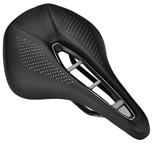 Mountain Bike Seat : Bike Seat, Waterproof Bike Saddle, Durable Black PU Leather Bicycle Cycling Seat Cushion Saddle For Mountain Road Bike, Outdoor Bicycles