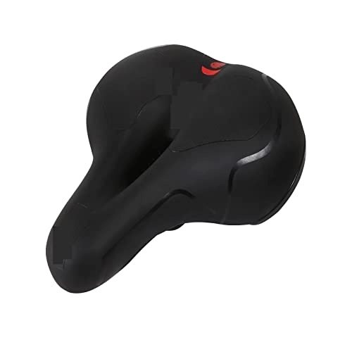 Mountain Bike Seat : Breathable Bike Saddle Big Butt Cushion Leather Surface Seat Mountain Bicycle Shock Absorbing Hollow Cushion Bicycle Accessories