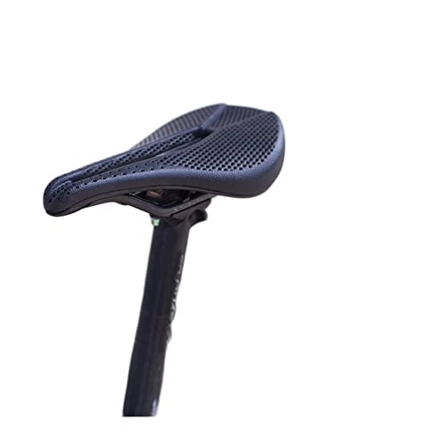 Mountain Bike Seat : Carbon Fiber Ultralight 3D Printed Bike Saddle Hollow Racing Comfortable Breathable Bicycle Seat MTB Mountain Road Cycling (Color : Carbon 143)