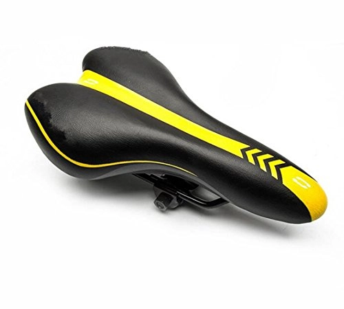 Mountain Bike Seat : CHE^ZUO BICYCLE SADDLE Bicycle Cushion Mountain Bike Saddle Comfort Bicycle Ride, Thick, Black and Yellow, 275 * 155Mm Accessories