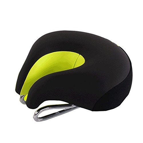 Mountain Bike Seat : CHE^ZUO BICYCLE SADDLE Mountain Bike Thick Widen the Seat Cushion Comfort Health Elbow Soft Saddle Nose Pads On A Black-Green, 200 * 180Mm