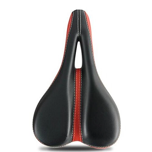 Mountain Bike Seat : CHE^ZUO BICYCLE SADDLE Mountain Biking Cycling Seat Cushion Seat Cushion Comfort Ass Car Seat Bicycle Parts Road Car Saddle E, 270 * 160Mm Red and Black