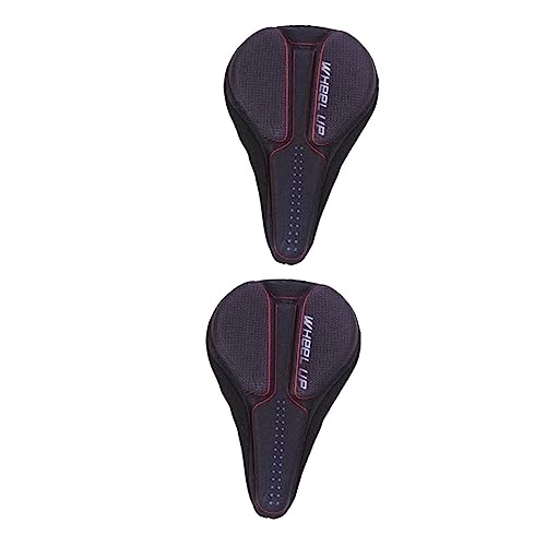 Mountain Bike Seat : CLISPEED 2pcs Cushion Cover Padded Cycling Mountain Bike Cushion Bike Seat Cushion Bike Seat Cover Bike Seat Pad Absorbing Bike Soft Bike Seat Bike Accessory Silica Gel Universal Saddle