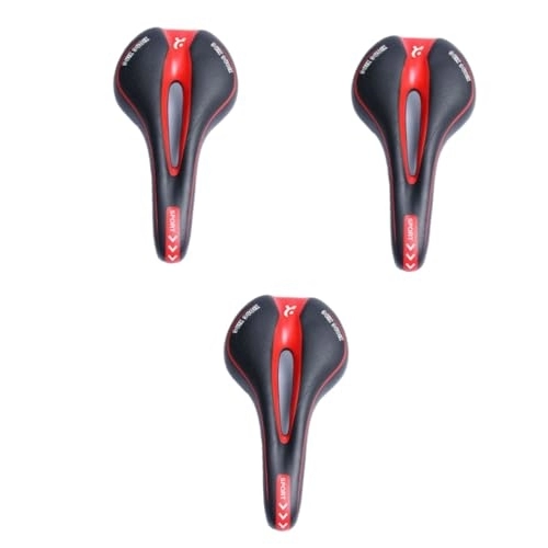 Mountain Bike Seat : CLISPEED 3 Pcs Bike Seat Children Bike Road Bike Saddle Leather Bicycle Saddle Men Bicycles for Men Memory Foam Cushion Mountain Bike Tecseat Exercise Bike Toddler Cushion Cushion Soft