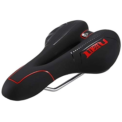 Mountain Bike Seat : Comfortable Bicycle Saddle, Bike Saddle Bicycle Saddle Soft Comfortable Breathable Cushion MTB Mountain Bike Saddle Skidproof Silicone Cycling Seat Bike Seat (Color : Red, Size : One size)