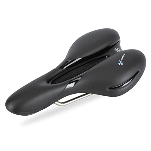 Mountain Bike Seat : Comfortable Racing Bicycle Seat Cushion Hollow Breathable Soft Silicone Padded Mountain Bike Saddle Road Riding Accessories for MTB BMX Road Riding Specialized, Black