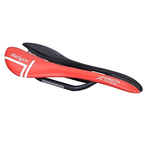 Mountain Bike Seat : Computnys Carbon Road Bicycle Saddle Hollow Full Carbon Mountain Bike Saddle Bicycle Parts Bicycle Accessories Black red