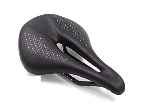 Mountain Bike Seat : FIAWAX 2020 New Pu+Carbon Fiber Saddle Road Mtb Mountain Bike Bicycle Seat For Men Cycling cushion Trail Comfort Races black Red White (Color : Black 155mm)