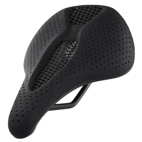 Mountain Bike Seat : Fiorky 3D Printed Ultralight Bicycle Saddle Breathable Mountain Bicycle Cushion Shock Absorption for Men Women Long Distance Cycling