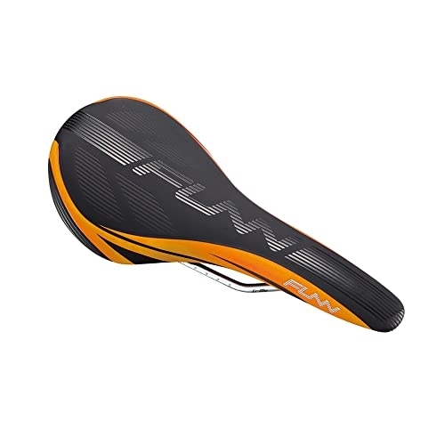 Mountain Bike Seat : Funn Adlib HD Mountain Bike Saddle with Durable and Light CrMo Rails, Comfortable and Stable Bicycle Saddle, Vinyl Leather Covered Bicycle Saddle For MTB, BMX and Road Bike (Orange)