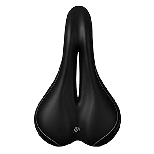 Mountain Bike Seat : FYTVHVB Comfortable Mountain Bike Saddle, Soft Silicone Bicycle Seat Cushion For Men And Women, Hollow Breathable, City Bike Seat Replacement, Waterproof PU Leather