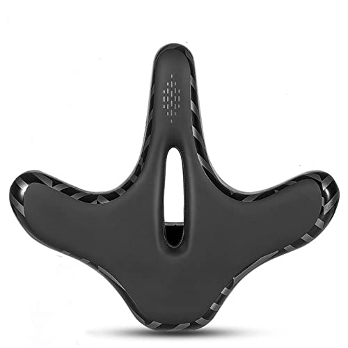 Mountain Bike Seat : GAWDI Widen Mountain Bike Saddle Shock Absorbing Comfortable Cycling Big Ass Cushion MTB Bicycle Saddle With Taillights bicycle saddle (Color : Type A Tailight)