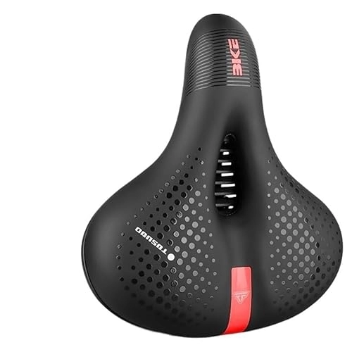Mountain Bike Seat : Gel Bike Seat Shock Absorbing Hollow Bike Saddle Bicycle Seat Breathable Rainproof Cycling Road Mountain Cyxling Accessory Road Bike Seat (Color : SR Su Ball Red)