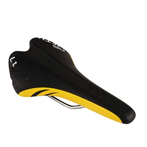 Mountain Bike Seat : Gel Comfortable Saddle MTB Road Cushion Pad Cover Anti-Slip Waterproof Soft Cushion YELLOW