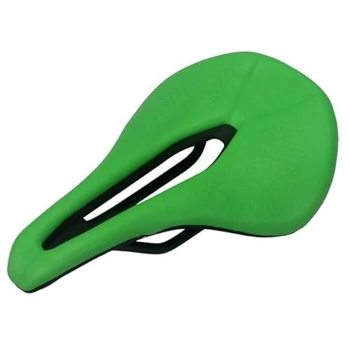 Mountain Bike Seat : GFMODE Mountain Bike Seat Cushion Bike Widening Saddle Road Bicycle Seat Cushion Shock Absorption Comfortable Seat Bicycle Accessories (Color : Green)