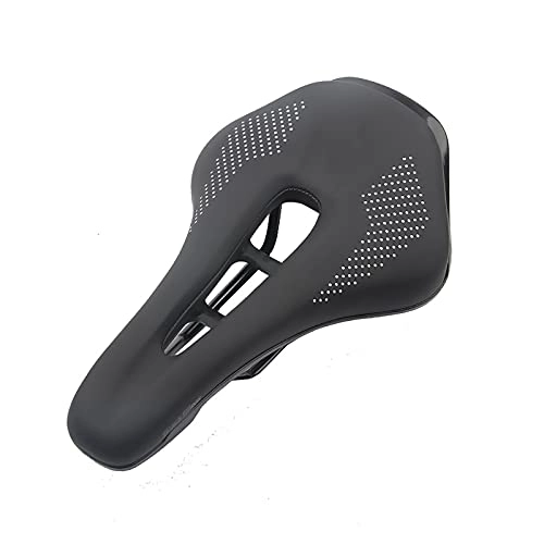 Mountain Bike Seat : GSYNXYYA Bike Seat - Comfort Bicycle Equipment Parts, Mountain Bike Saddle with Central Relief Zone for MTB / Road / Exercise Bike(9.4 * 5.8 * 1.77In), Black