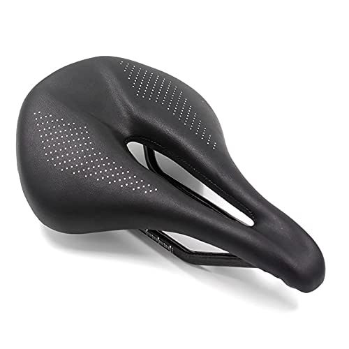 Mountain Bike Seat : GSYNXYYA Bike Seat - Comfortable Breathable Road Bike Saddle for Unisex, Full Carbon Fiber MTB Bike Saddle Waterproof(143 / 155MM), 155mm