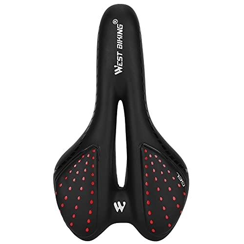 Mountain Bike Seat : Hollow Out Bike Universal Silicone Thicken Soft Saddle Seat Accessory for Mountain Bicycle