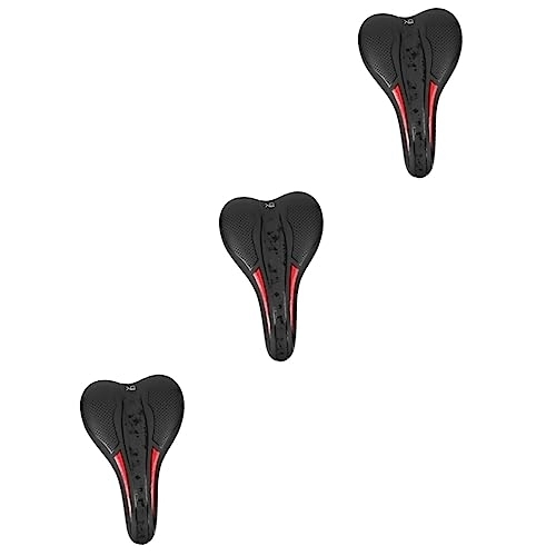 Mountain Bike Seat : INOOMP 3pcs Mountain Bike Saddle Anti- Vibration Bike Pad Bike Seats Pad Cushion for Bicycles Mountain Bike Cushion Universal Bike Saddle Mtb Cushions Soft Polyurethane Gel Man Racing Car