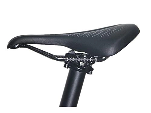 Mountain Bike Seat : KSFBHC Carbon Fiber Saddle Bicycle Saddle Mountain Races Cycling Seat (Color : Black)