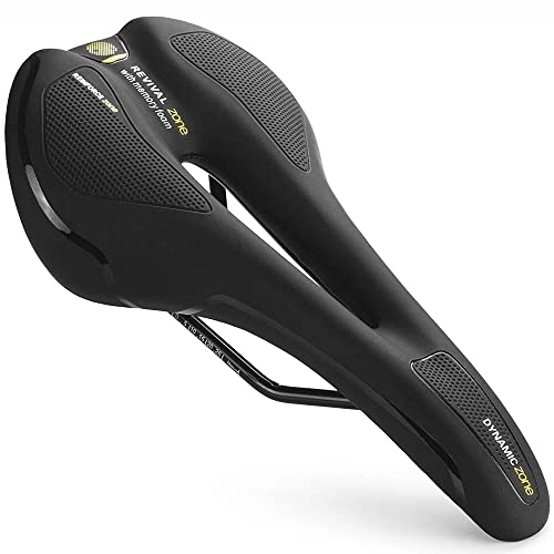 Mountain Bike Seat : LAKYT Bike Seat Mountain Road Bike Seat Comfortable Gel Bicycle Saddle Shockproof Cycling Cushion Exercise Bike Saddle For Men Women Bike Saddle (Color : Type C Black)