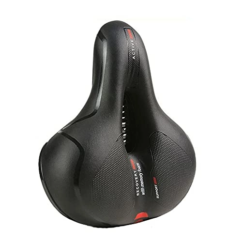 Mountain Bike Seat : LCBYOG 3D Bicycle Saddle Cover Men Women MTB Road Cycle Saddle Covers Hollow Breathable Comfortable Soft Cycling Seatsoft Bike Seat Bike Saddle Bicycle (Color : Red)