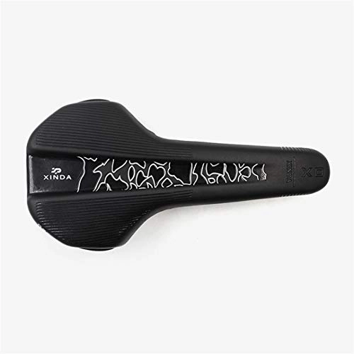 Mountain Bike Seat : Leather Dynamic MTB Road Cycling Silicone Saddle Seat Gel Cushion Seat black