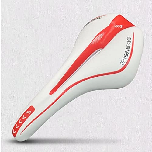 Mountain Bike Seat : M-YN Mountain Bike Saddles - Bike Seat Cycle MTB Bicycle Cushion Sports Soft Cushions Gel Pad Seats(Color:white+red)