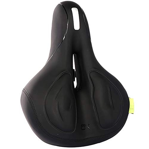 Mountain Bike Seat : MAATCHH Bike Saddle Bicycle Saddle Comfortable Mountain Bike Hollow Hole Saddle Silicone Saddle Riding Equipment Fit Most Bikes (Color : Silver, Size : 27x14x21cm)