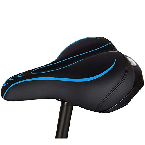 Mountain Bike Seat : MAATCHH Bike Saddle Bicycle Seat Mountain Bike Comfortable Padded Seat Waterproof Riding Accessories Fit Most Bikes (Color : Blue, Size : 30x22x11cm)