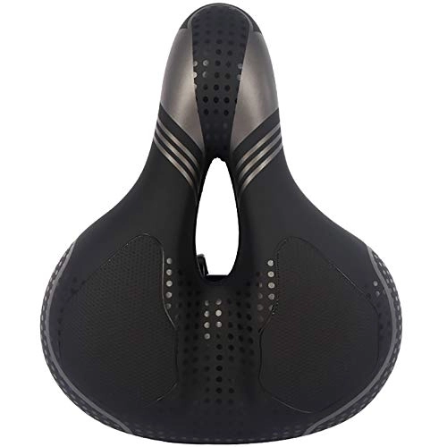 Mountain Bike Seat : MAATCHH Bike Saddle Comfortable Men and Women Simple Bicycle Saddle Thicken Mountain Bike Saddle Riding Accessories Fit Most Bikes (Color : Black, Size : 25X12x21cm)