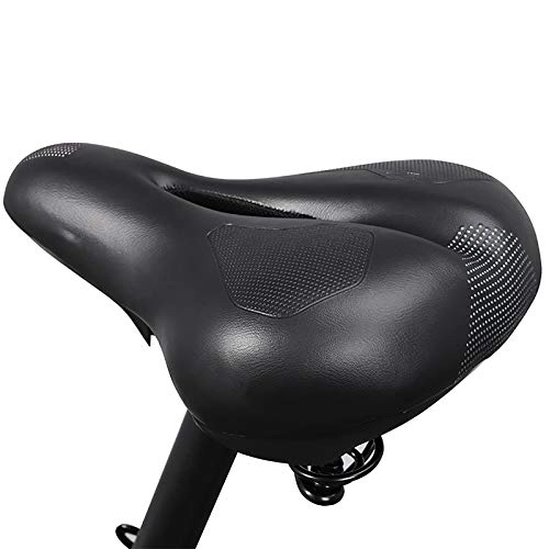 Mountain Bike Seat : MAATCHH Bike Saddle Comfortable Mountain Bike Saddle Cushion Cycling Soft Hollow Breathable Cushion Fit Most Bikes (Color : Black, Size : 26x20cm)