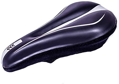 Mountain Bike Seat : MGIZLJJ Bicycle Seat, Bike Seat Cushion with Memory Foam for Bicycle Seat Saddle, Comfortable Exercise Bicycle Saddle Cushion, Waterproof, for Mountain Bikes / Road Bikes (Color : Grey)