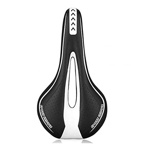 Mountain Bike Seat : MGYXK Bike Seat MTB Mountain Bike Cycling Thickened Extra Comfort Ultra Soft Silicone 3D Gel Pad Cushion Cover Bicycle Saddle Seat Bike Saddle (Color : Black White)