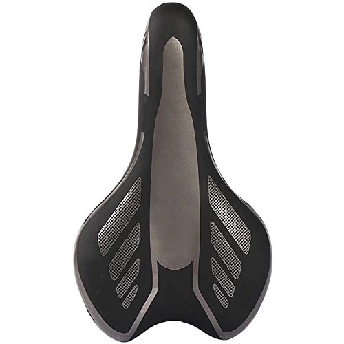 Mountain Bike Seat : MICEROSHE Thick Bicycle Cushion Mountain Bike Saddle Bicycle Saddle Bicycle Seat Riding Equipment Seat Cushion Excellent Touch (Color : Gray, Size : 29x18x7.5cm)