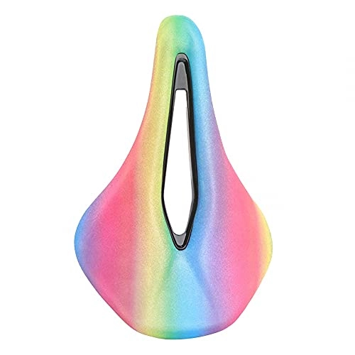 Mountain Bike Seat : MiOYOOW Bike Saddle, Bicycle Seat Breathable MTB Saddle Colorful Hollow Cycling Seat Cushion for MTB Road Trekking Cross Bike Cycling