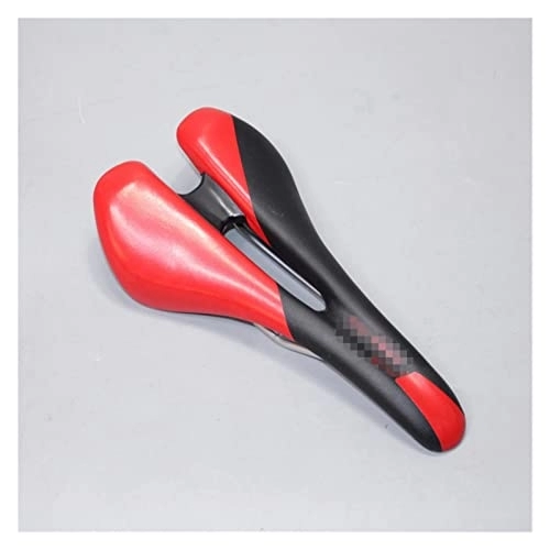 Mountain Bike Seat : Mizuho 2019 Bike Steel Rail Sillin Cojines Hollow Design27.-130MM Bicycle Saddle Bike Seat Men Cycling Cushion Mountain Bike (Color : Black Red)